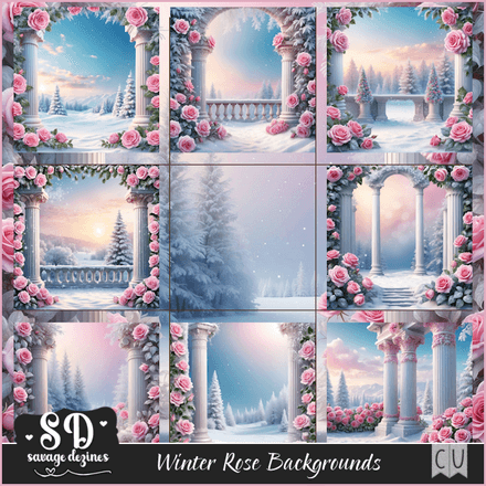 SD - AI CU Winter Rose Backgrounds