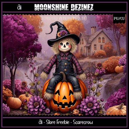 MD-Ai-CU Autumn Scarecrow - Freebie