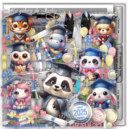 GJ-PU Kit Graduation Critters FS