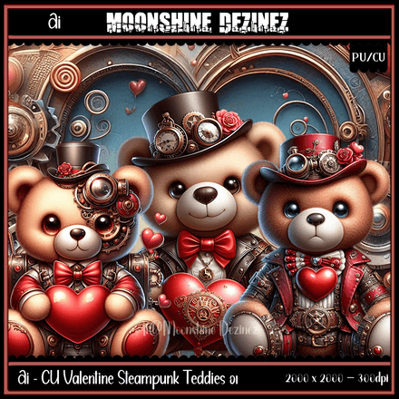 MD-Ai-CU-Valentine Steampunk Teddy Pack 01