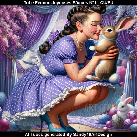 SAD - Tube Femme Joyeuse Pâques N°1