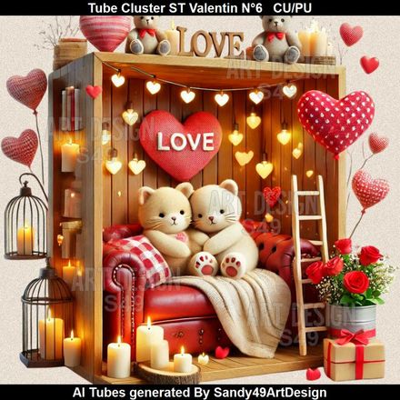 SAD - Tube Cluster Saint Valentin N°6
