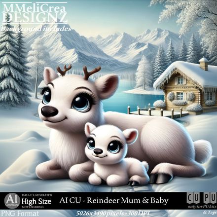 MMD - AI - CU Reindeer Mum &amp; Baby