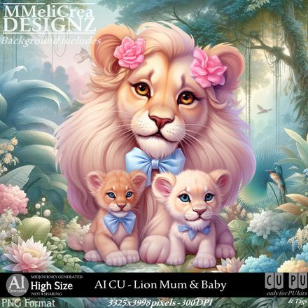 MMD - AI - CU Lion Mum &amp; Baby