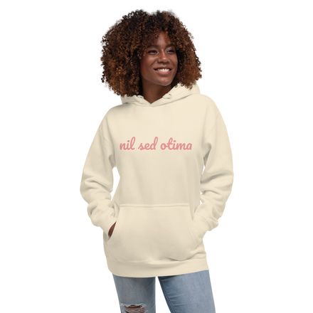 Hoddie -- Nil sed Otima - Pink text