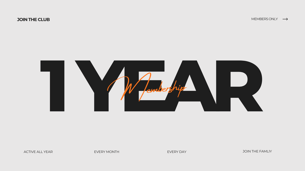 CLUB MEMBERSHIP 1 YEAR - VALID FOR 3 PERSONS