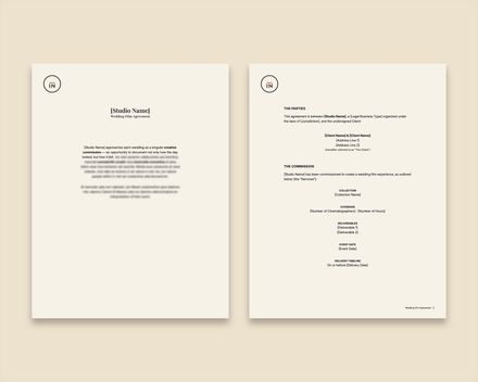 Wedding Film Agreement Template