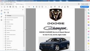 DODGE Charger 2015-2018 V6 3.6L V8 5.7L 6.2L 6.4L Service Manual