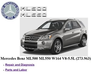 Mercedes Benz ML500 ML550 W164 M273 V8 5.5L Repair Manual