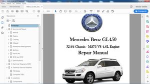 MERCEDES BENZ GL450 X164 M273 4.6 Workshop Service Repair Manual