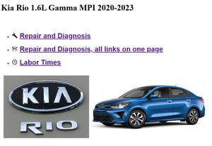 KIA RIO 1.6L MPI 2020-2023 Service Repair Manual