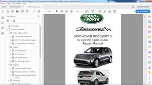 Land Rover DISCOVERY 5 L462 Repair &amp; Maintenance Manuals