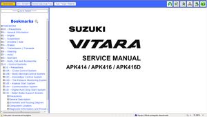SUZUKI VITARA 2015 onwards Workshop Repair - Manual de Taller