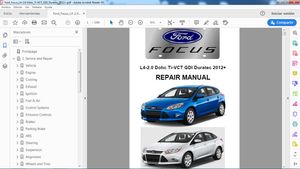 FORD FOCUS 2.0L Ti-VCT GDI Duratec 2012+ Workshop Repair - Manual de Taller