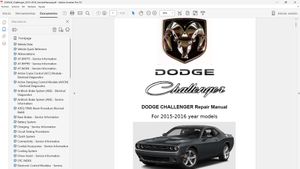 DODGE Challenger 2015-2016 V6 3.6L V8 5.7L 6.2L 6.4L Service Manual
