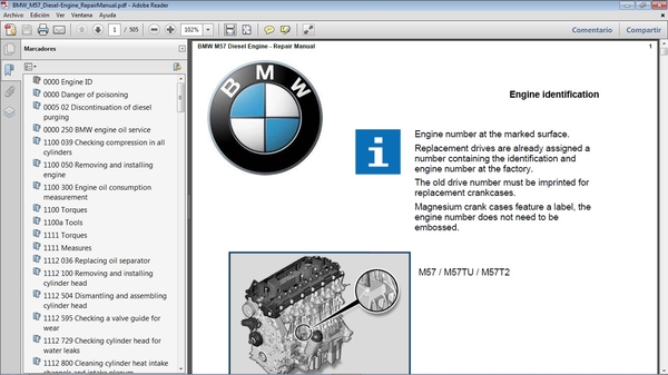 BMW M57 Diesel Engine Workshop Repair - Manual de Tall