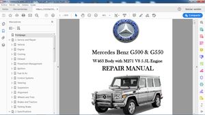 MERCEDES BENZ G500 G550 W463 M273 V8 5.5 Workshop Repair - Manual de Taller