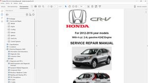 Honda CR-V L4 2.4L Service Repair - Manual de Taller