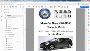 MERCEDES BENZ R320 R350 Bluetec W251 OM642 Workshop Repair - Manual de Taller