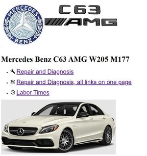 MERCEDES BENZ C63 AMG W205 M177 Service Repair Manual