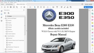 MERCEDES BENZ E300 E350 W212 M276 Workshop Repair - Manual de Taller
