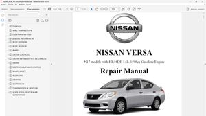 NISSAN VERSA N17 1.6L 2012-2016 Repair Manual Taller