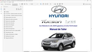 HYUNDAI TUCSON G 2.0 Theta2 y R 2.0 D4HA 2009-2015 Manual de Taller