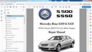 MERCEDES BENZ S500 S550 W221 M278 Workshop Repair - Manual de Taller