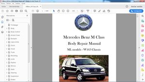 MERCEDES BENZ ML Class W163 Body Repair - Manual de Carrocería