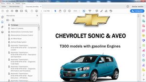 Chevrolet Sonic &amp; Aveo 2012 2013 2014 Workshop Repair Manual