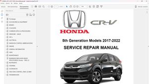 HONDA CR-V 2017-2022 Service Repair Manual