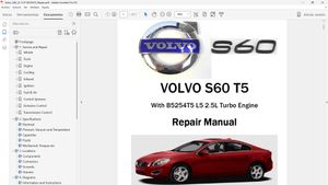 Volvo S60 T5 2.5L Turbo B5254T5 Service Repair Manual