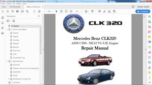 MERCEDES BENZ CLK320 A208 C208 M112 V6 3.2 Repair Manual