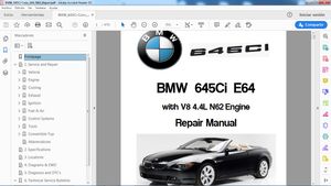 BMW 645Ci E64 N62 4.4L Workshop Repair - Manual de Taller