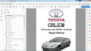 TOYOTA CELICA 2ZZ-GE 1.8L Workshop Repair - Manual de Taller