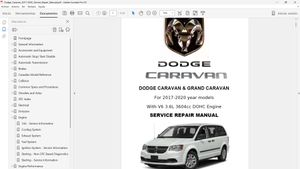 DODGE Caravan &amp; Grand Caravan 2017-2020 V6 3.6L Service Manual