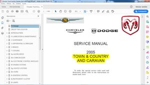 CHRYSLER TOWN&amp;COUNTRY, DODGE CARAVAN 2.4 3.3 3.8 Service Repair Manual