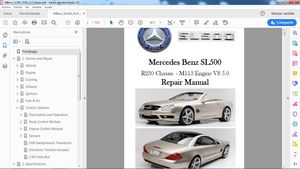MERCEDES BENZ SL500 R230 M113 Workshop Service Repair Manual
