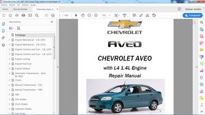 Chevrolet AVEO 2007-2010 1.4L Repair Manual Taller