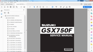 Suzuki GSX750F Service Manual 1999-2005