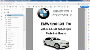 BMW 520i 528i F10 N20 Turbo Technical Information Manual