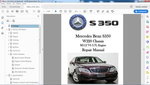 MERCEDES BENZ S350 W220 M112 Workshop Repair - Manual de Taller