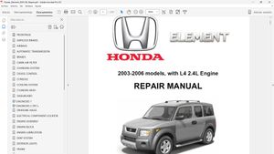 Honda Element 2.4L 2003-2006 Service Repair Manual