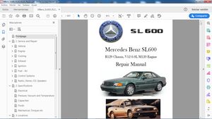 MERCEDES BENZ SL600 R129 M120 Workshop Repair - Manual de Taller