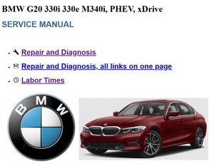 BMW G20 330i 330e M340i PHEV xDrive Service Manual