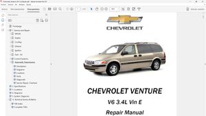 Chevrolet Venture V6 3.4L Service Repair Manuals