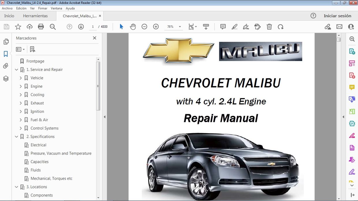 2017 MALIBU REPAIR MANUAL visual data 5