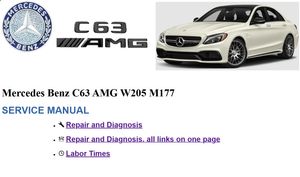 MERCEDES BENZ C63 AMG W205 M177 Service Repair Manual
