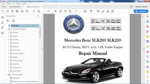 MERCEDES BENZ SLK200 SLK250 R172 M271 1.8T Workshop Repair Manual - Manual de Taller