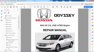 HONDA ODYSSEY 3.5L 2011-2013 Workshop Repair - Manual de Taller